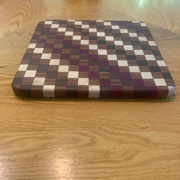 Cutting Board Walnut / Sapele / Purple Heart / Maple Hardwoods Hand Crafted - Picture 8 of 8